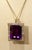58 Ct Emerald Cut Amethyst & 7 Ct Diamond Pendant Necklace 14KY Gold + Chain For Sale - Image 9 of 18