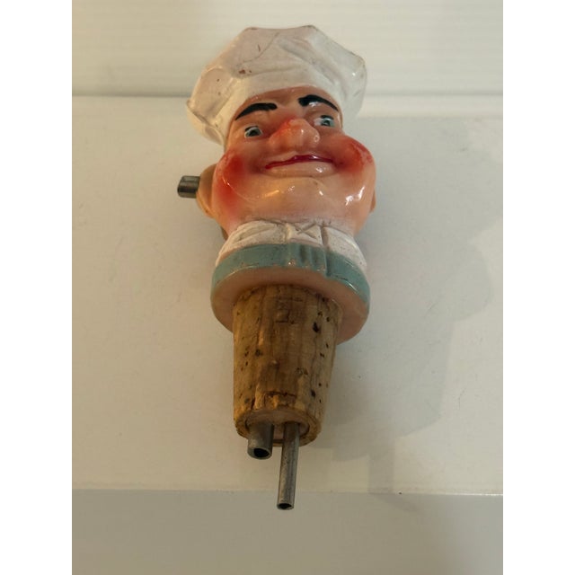 Vintage Working Figural Chef Bottle Pourer — Mid-Century Novelty Barware For Sale - Image 12 of 12