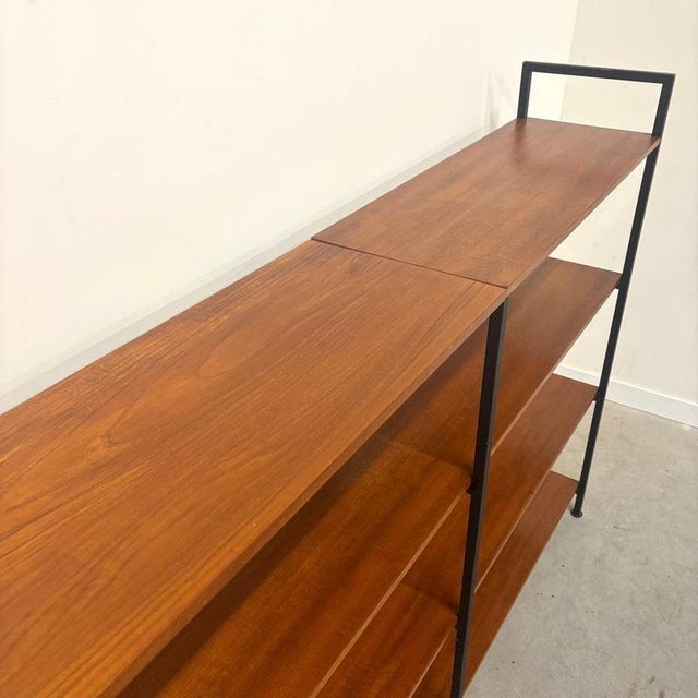 Brown Teak Bookcase or Room Divider, 1960s For Sale - Image 8 of 16