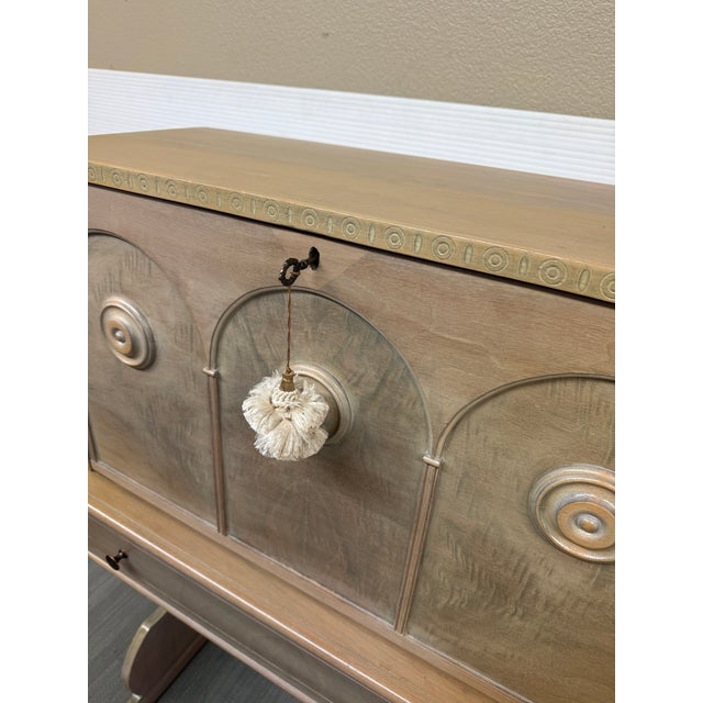 Early 20th Century Spanish Baroque Style Drop Front Desk, Vintage For Sale - Image 5 of 12