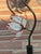 1970s Vintage Metal and Glass Floor Lamp with Lotus Flower Shade, 1970s For Sale - Image 5 of 10