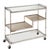 Italian Modern Drinks Cart or Bar Trolley of Chrome and Brass For Sale - Image 10 of 15