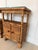 Boho Chic Vintage Rattan Nightstands with Custom Glass Top, Pair For Sale - Image 3 of 6