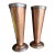 Antique Arts & Crafts Riveted Copper Trumpet Vases Pair Joseph Heinrichs Benedict Art Studio Attr. For Sale