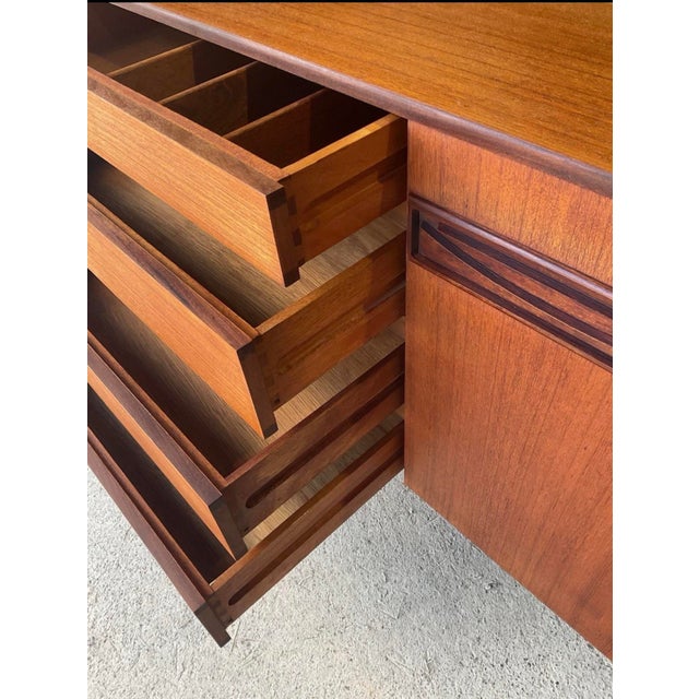 Wood Mid-Century Modern Danish Style Teak Sideboard For Sale - Image 7 of 15