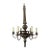 Early 20th Century Italian Silvered Wood and Iron Six-Light Chandelier For Sale