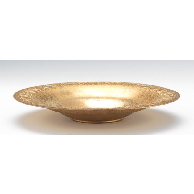 Metal Tiffany Studios Dore Bronze Bowl With Mother of Pearl For Sale - Image 7 of 10