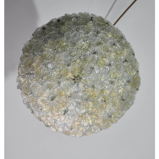 1960s Murano Gold Ceiling Light Flower by Seguso for Venini For Sale - Image 9 of 12