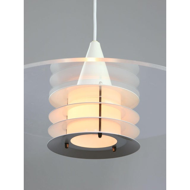 Scandinavian Duett Acrylic Glass and Metal Pendant Lamp from Landskrona Sweden, 1990s For Sale - Image 14 of 18