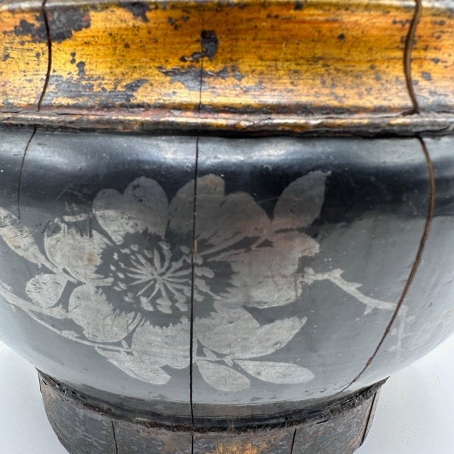 Chinese Antique Chinese Lacquered Wood Rice/Grain Storage Container For Sale - Image 3 of 7