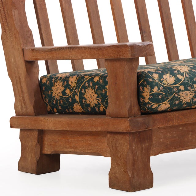 A French Heavy Oak Brutalist Style Open Arm Sofa Frame, C. 1960. For Sale In Philadelphia - Image 6 of 8