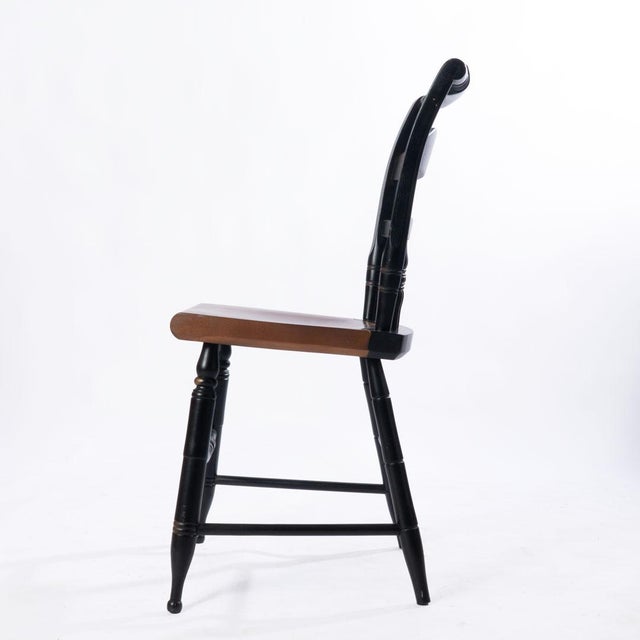 Pair of Signed Vintage Hitchcock Chairs With Eagle Decoration For Sale - Image 14 of 16