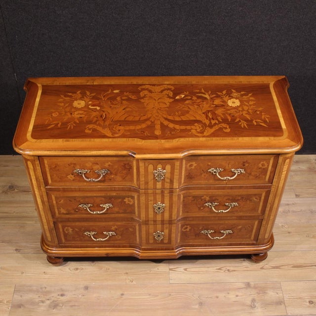 Italian Inlaid Chest of Drawers, 1970s For Sale - Image 6 of 13