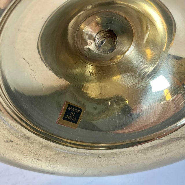 Mid-Century Americana Federal Arts & Crafts Bedside Style Brass Candle Holder For Sale - Image 14 of 14