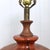 Mid-Century Modern 1960’s Drip Glaze Ceramic Table Lamp With Textured Shade – Retro Rust & Brown For Sale In Los Angeles - Image 6 of 11