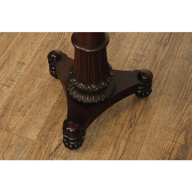 Mid 19th Century Antique Classical Mahogany Marble Top Pedestal For Sale - Image 5 of 12