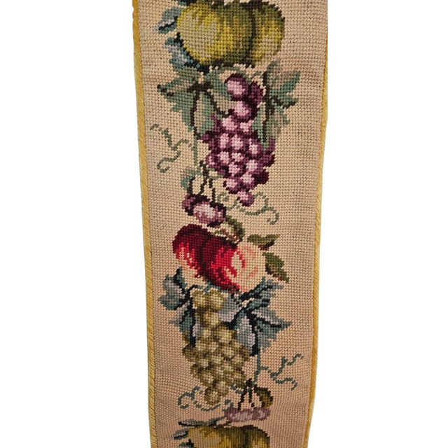 Antique Bell Pull Needlepoint For Sale In Chicago - Image 6 of 9