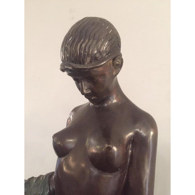 French Art Deco Bronze Dancer Figure by J.E Descomps For Sale - Image 12 of 18