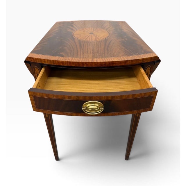 Wood Vintage Council Craftsman Mahogany Pembroke Side Table - Refinished! For Sale - Image 7 of 11