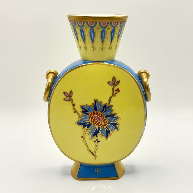 Antique Limoges Porcelain Chinoiserie Moon Flask Vase, 1800s For Sale - Image 16 of 18