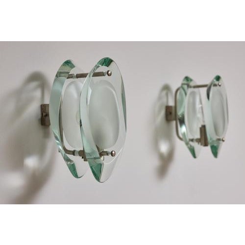 Metal 2093 Wall Sconces by Max Ingrand for Fontana Arte, 1961, Set of 2 For Sale - Image 7 of 11