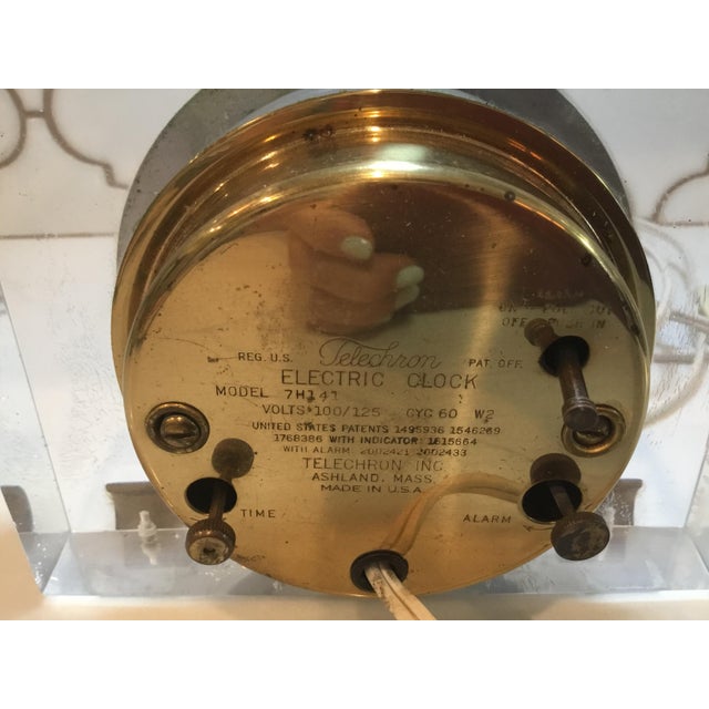 Warren Telechron Co. Vintage Electric Alarm Clock For Sale - Image 4 of 6