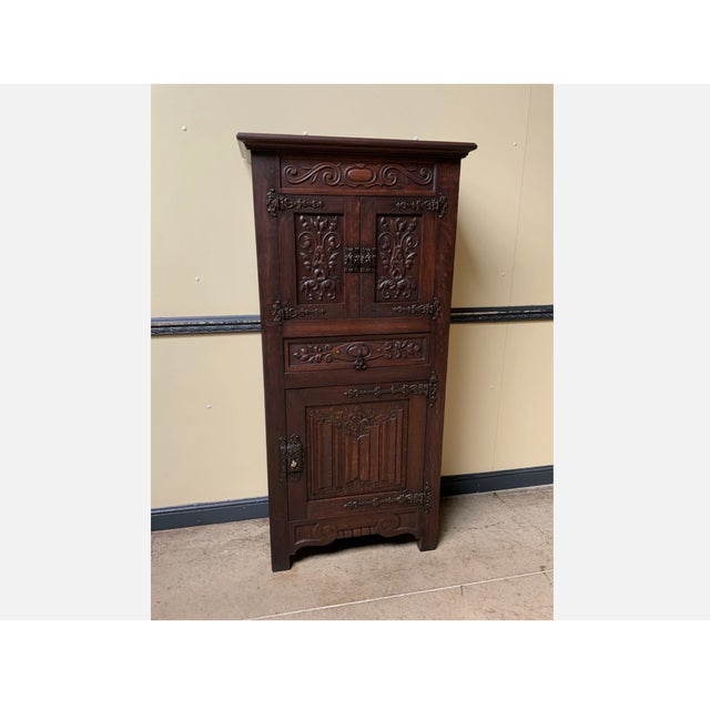 Antique Chinese Cabinet in Oak, 1880 For Sale - Image 10 of 10