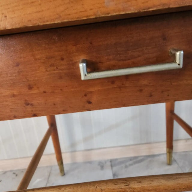 Altavista Lane 1950s Drop Leaf Walnut Side Table Copenhagen Lane Altavista For Sale - Image 4 of 16