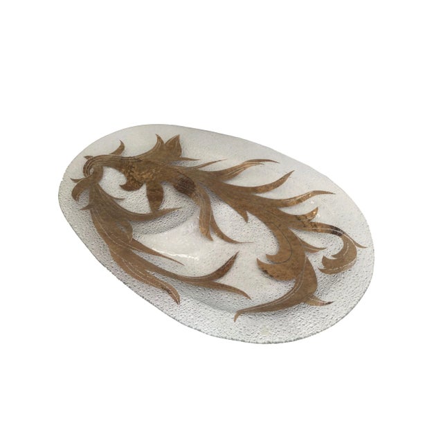 Dorothy Thorpe Early 20th Century Vintage 24kt Gold Dorothy Thorpe Chip and Dip For Sale - Image 4 of 6