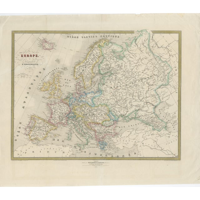 French Map of Europe with Russia, Scandinavia and Balkans from Cortambert, 1864 For Sale - Image 10 of 10