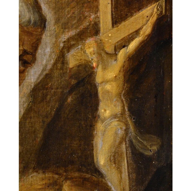Follower of Prospero Fontana, Saint Jerome, 1590, Oil on Board For Sale - Image 6 of 15