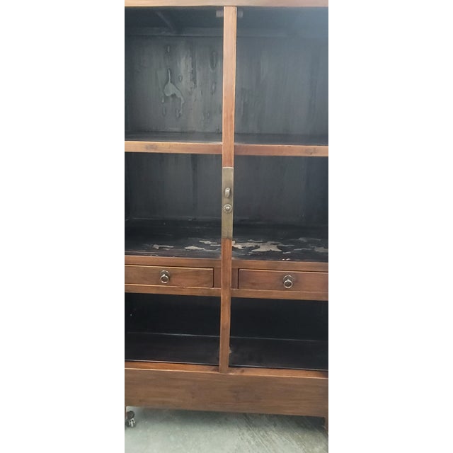 Asian Antique Scholar Cabinet - 19th Century For Sale - Image 3 of 10