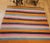 Vintage Turkish Sofreh Kilim, Flat-Woven Wool, Stripe Pattern, Yellow & Green, 5x5 For Sale In Chicago - Image 6 of 11