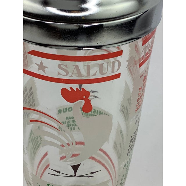 Hazel-Atlas Vintage Hazel Atlas Rooster Recipe Cocktail Shaker For Sale - Image 4 of 6