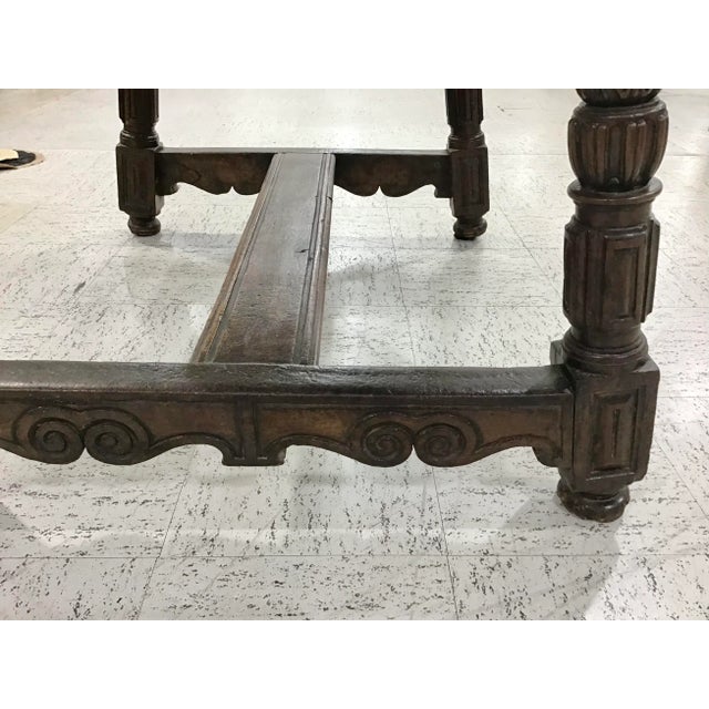 18th Century Italian Walnut Baroque Trestle Table For Sale - Image 11 of 13