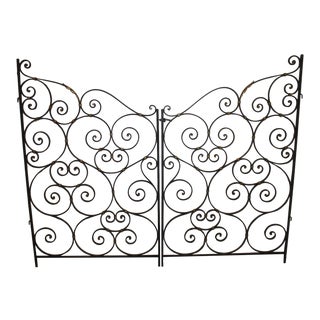 Mid-20th Century French Iron Gates - A Pair For Sale