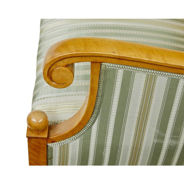 Wood Antique Birch Armchairs, 1900, Set of 4 For Sale - Image 7 of 10