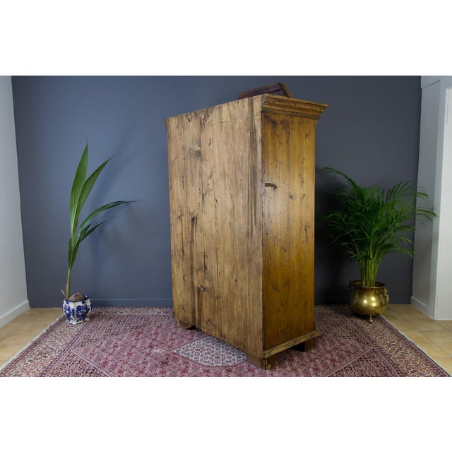 Antique Rustic Baltic Pine Armoire, 1862 For Sale - Image 16 of 18