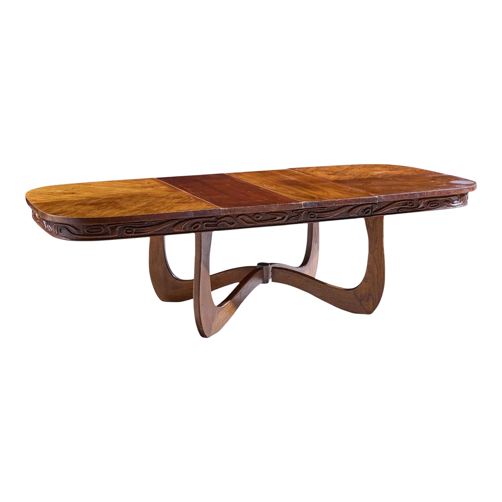 Witco Style Pulaski Oceanic Mid Century Dining Table With 2 Leaves ...