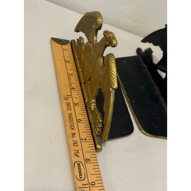 ©1952 Virginia Metalcrafters Spread Eagle Brass Bookend The bookends are signed by the artist and stand at 4.25 inches...