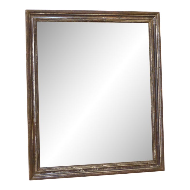 Antique Dark Toned Silverleaf Mirror For Sale