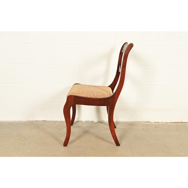 Kindel Furniture Style Regency Carved Mahogany Side Chair or Dining Chair, Circa 1940s For Sale - Image 10 of 12
