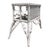 White Vintage Palm Beach Regency White Wicker Side Table / Magazine Rack For Sale - Image 8 of 8