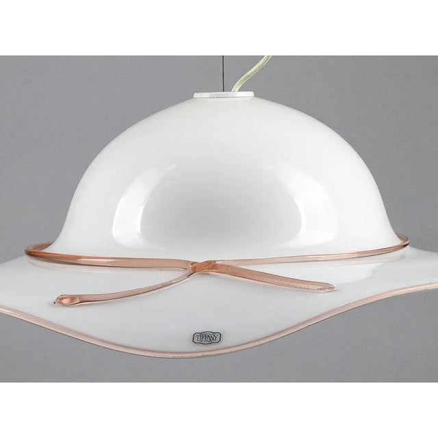 Glass Lady-Shaped Glass Chandelier with Pink Glass Decorations, 1970s For Sale - Image 7 of 9