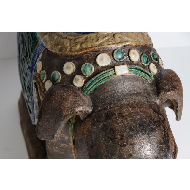 Pair Elephant Garden Seats Rare Large For Sale - Image 10 of 15