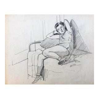 1930s Norman Kent Female Figure Drawing For Sale