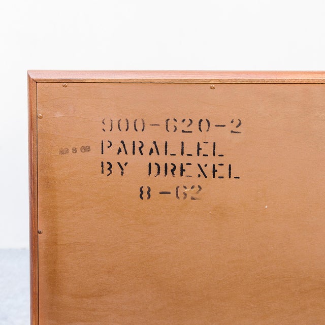 1960s Restored Barney Flagg for Drexel “Parallel” Mid Century Walnut Nightstands For Sale - Image 9 of 12