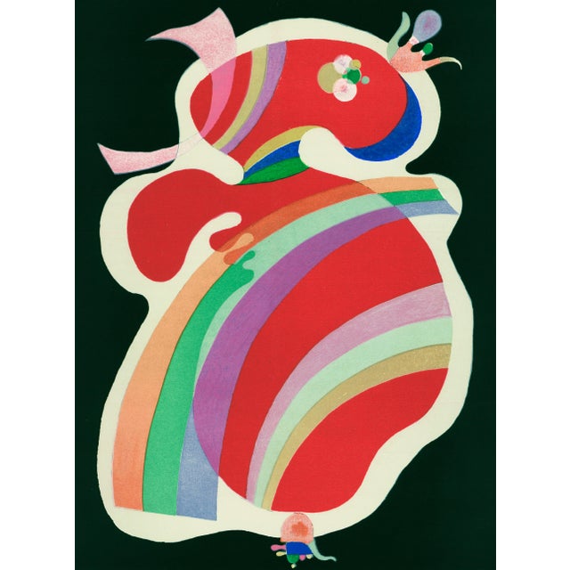Original 1969 lithograph after Wassily Kandinsky's 1938 painting during his "Période Parisienne", published by Aime Maeght...