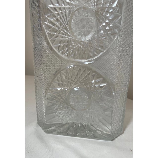 Large Antique Hand Etched Ornate American Brilliant Cut Cookie Biscuit Jar For Sale In New York - Image 6 of 12