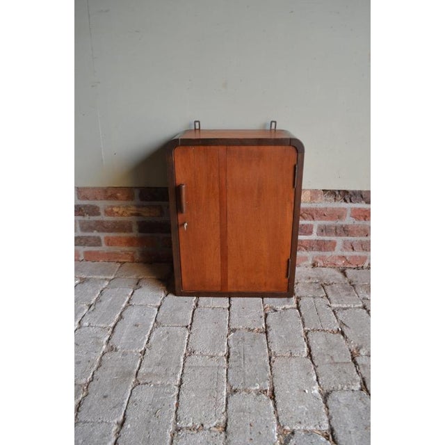 Wood Antique Art Deco Medicine Cabinet in Mahogany For Sale - Image 7 of 7